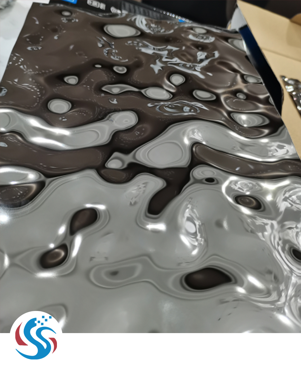 Water ripple stainless steel plate